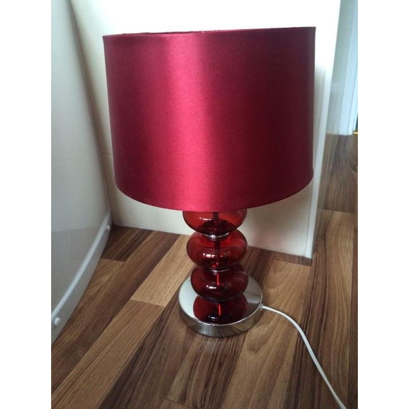 Red table lamp