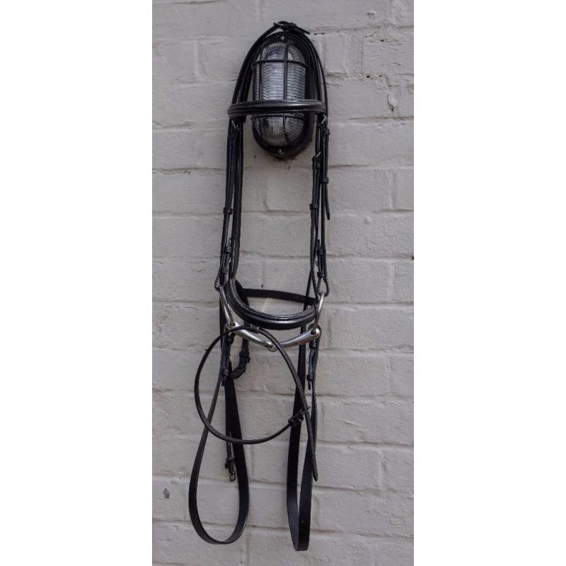 Black Ascott leather bridle - cob sized