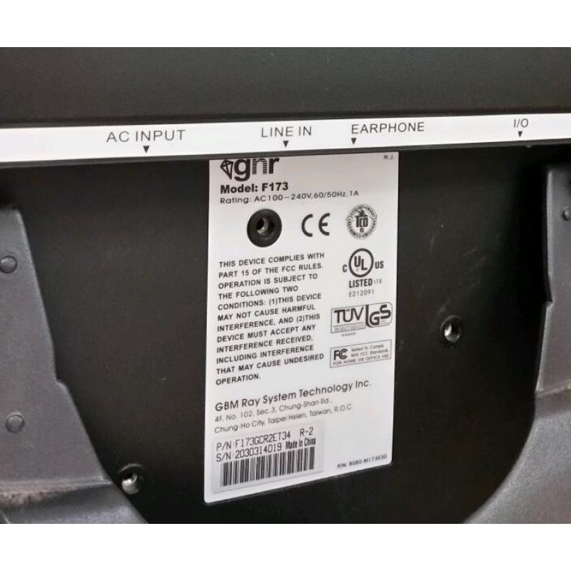 GNR F173 17 inch monitor