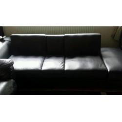 Modern black faux sofa bed with drawers!