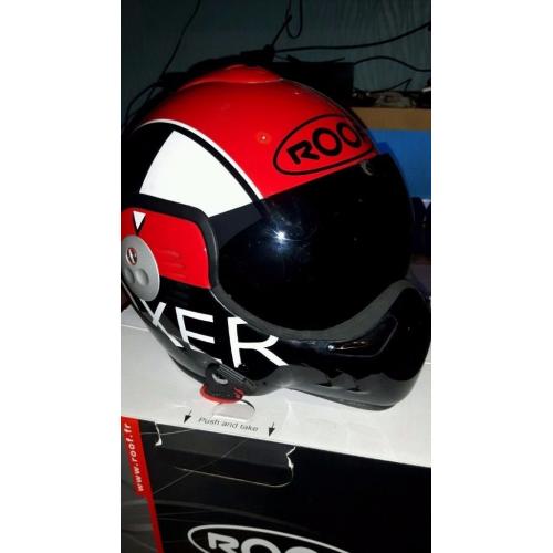 ROOF Boxer V8 Grafic Red Black Helmet. Small