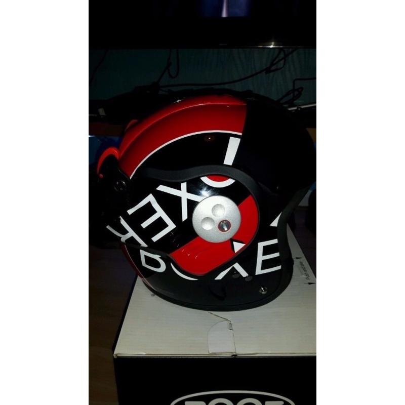 ROOF Boxer V8 Grafic Red Black Helmet. Small