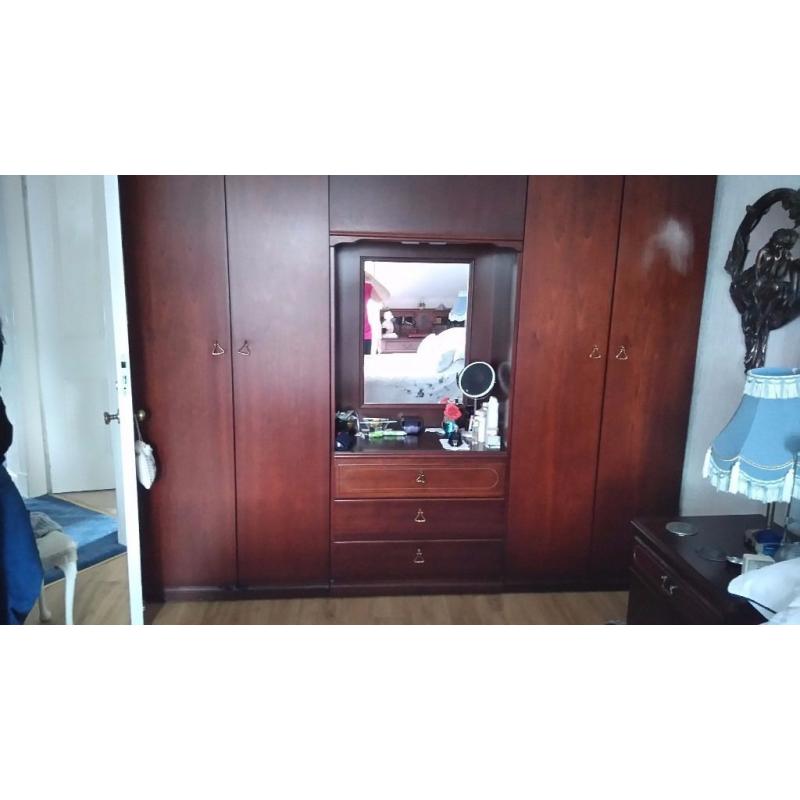 Stag Meredew dark wood bedroom furniture. wardrobes,chests of drawers, bedside cabinets