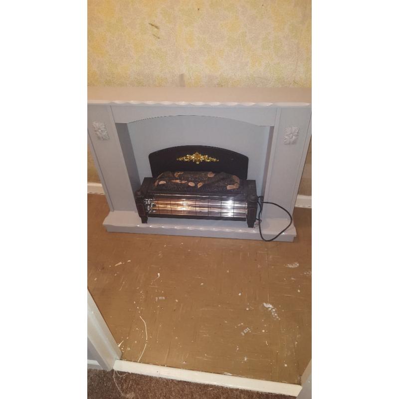 Grey fireplace - just newly painted no marks
