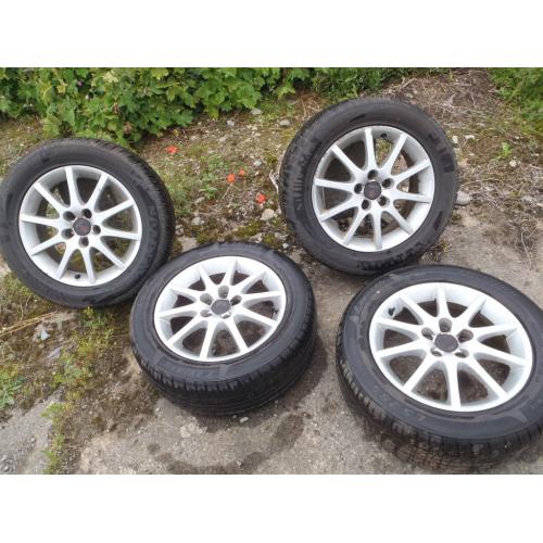 Set Of Four Saab 9-3, 9-5 Alloy Wheels Tyre Size 215/55R16, Vauxhall Vectra C Fitting