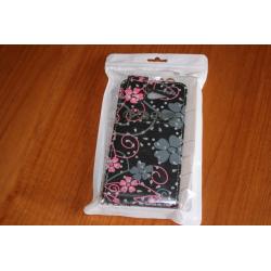 New black pink & grey sparkly mobile phone cover fits Sony experia M2