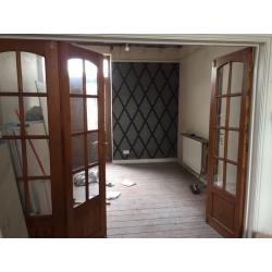Internal glazed folding doors