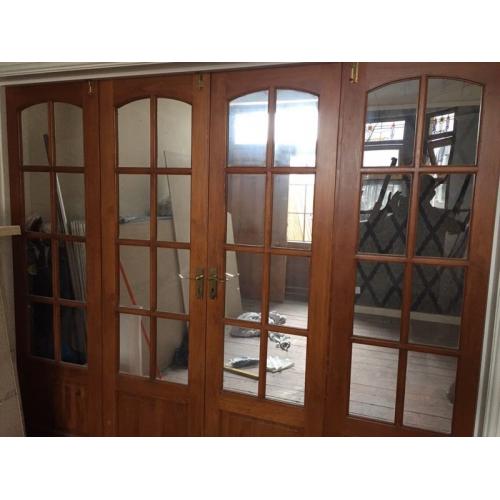 Internal glazed folding doors