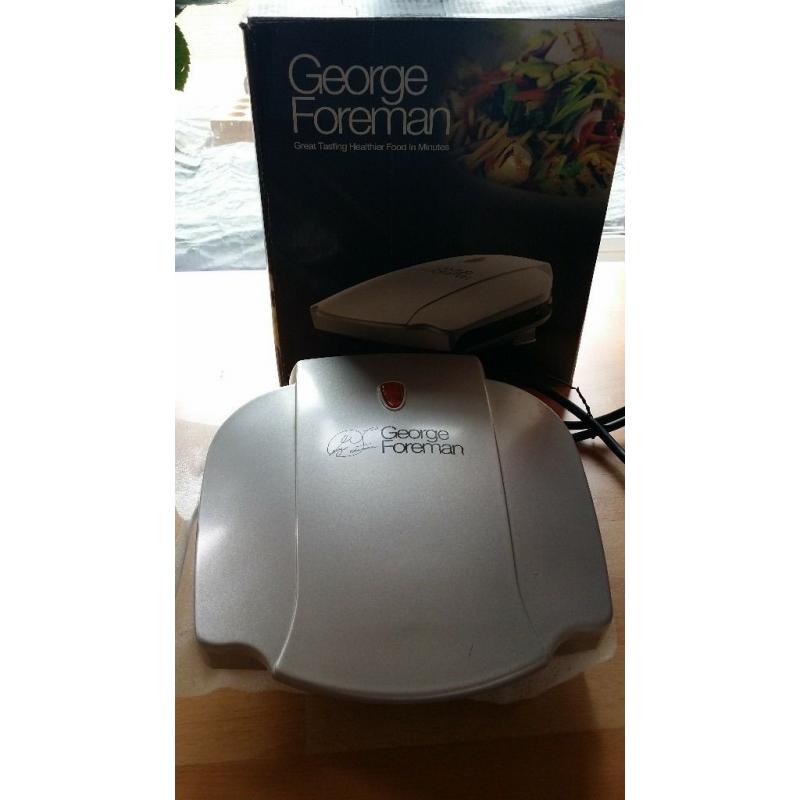 George Foreman Compact 2 Portion Grill Nearly new & Boxed