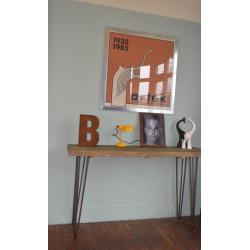 Industrial Console Table Hall Table Mid Century Modern Style hairpin
