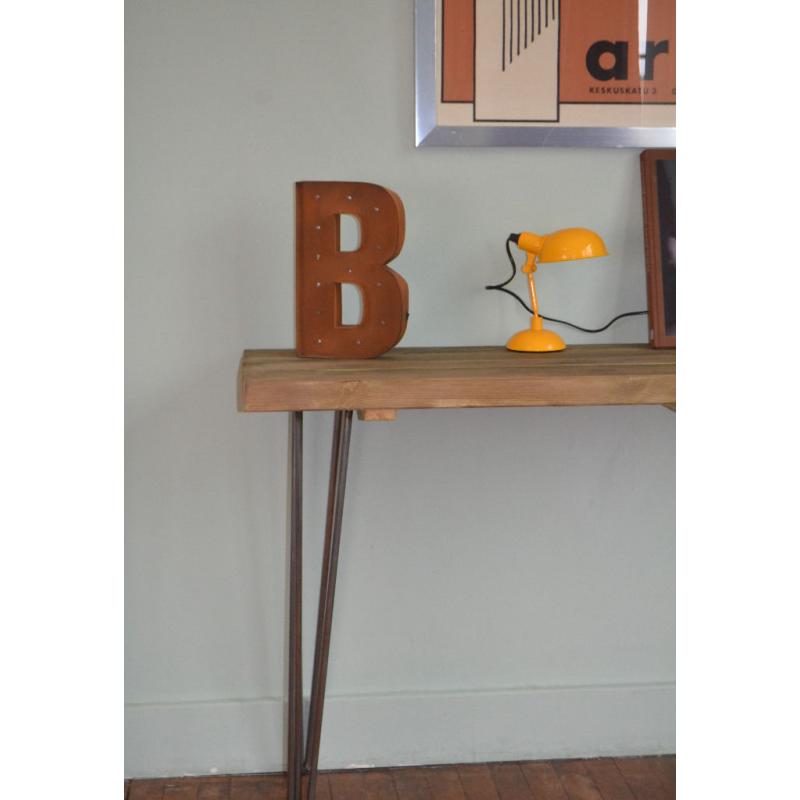Industrial Console Table Hall Table Mid Century Modern Style hairpin