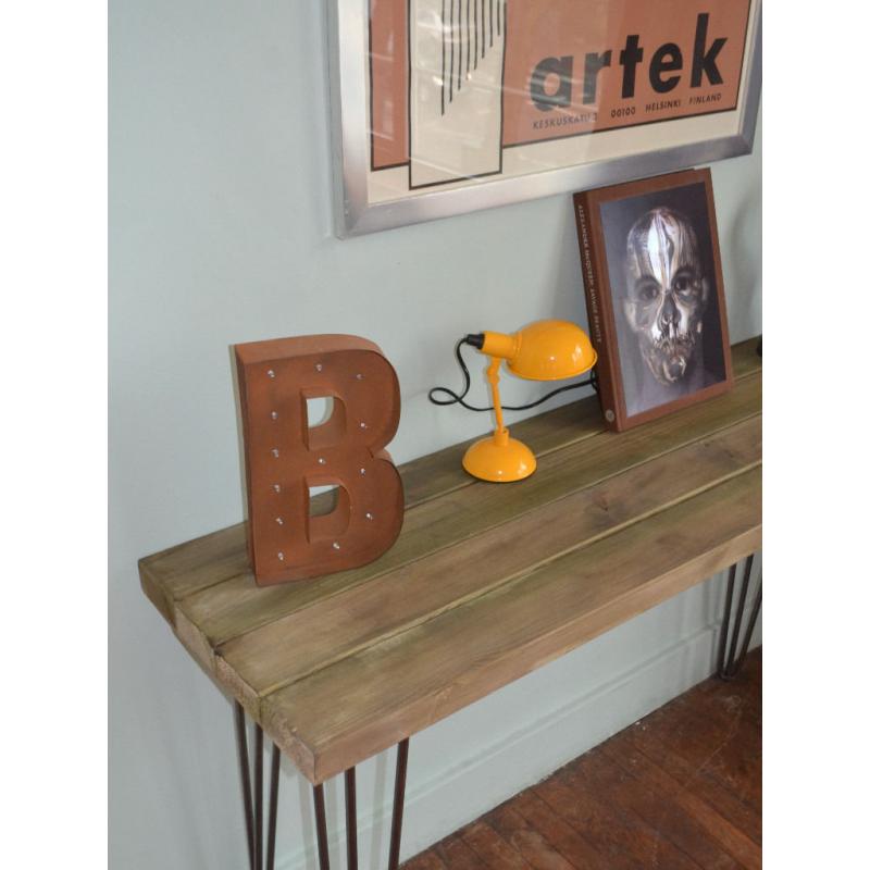 Industrial Console Table Hall Table Mid Century Modern Style hairpin