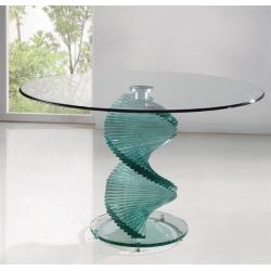 Glass Dining & Coffee Table with Spiral leg
