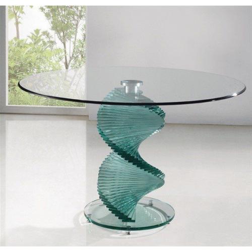 Glass Dining & Coffee Table with Spiral leg