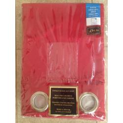 Red velvet curtains (66 X 90) brand new and still in packaging