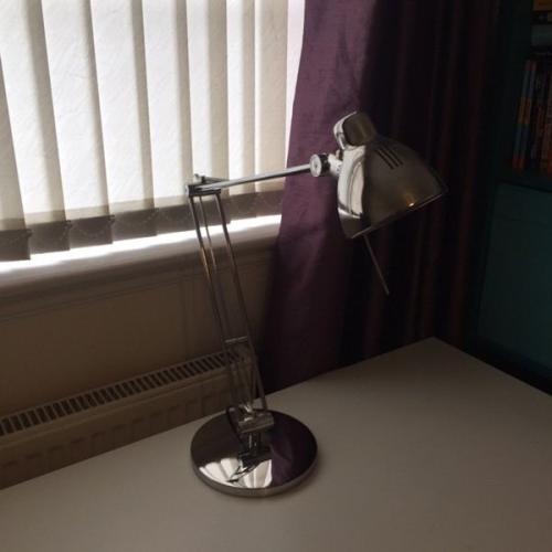 BAROMETER Work lamp, nickel-plated