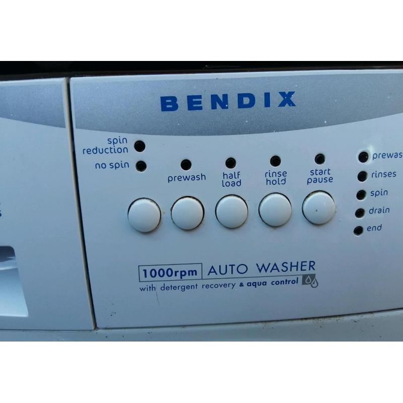 Bendix 1000 rpm washing machine in perfect working order.I can also arrange delivery if required.