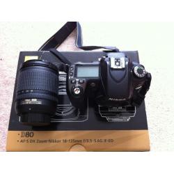 Nikon D80 with 18 - 135 lens and MB-D80 battery grip
