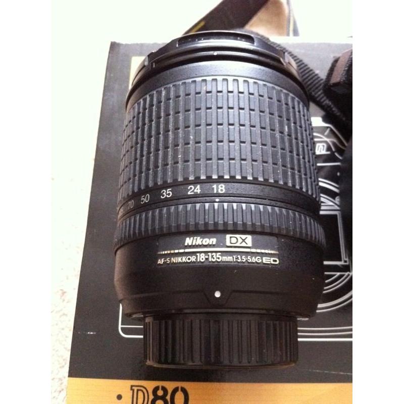 Nikon D80 with 18 - 135 lens and MB-D80 battery grip