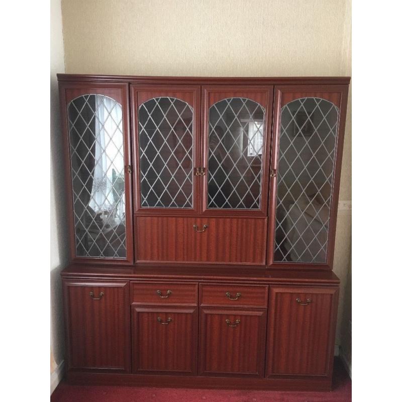 Large sideboard with glazed hutch