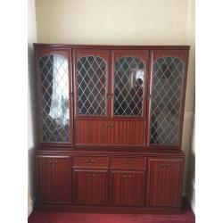Large sideboard with glazed hutch