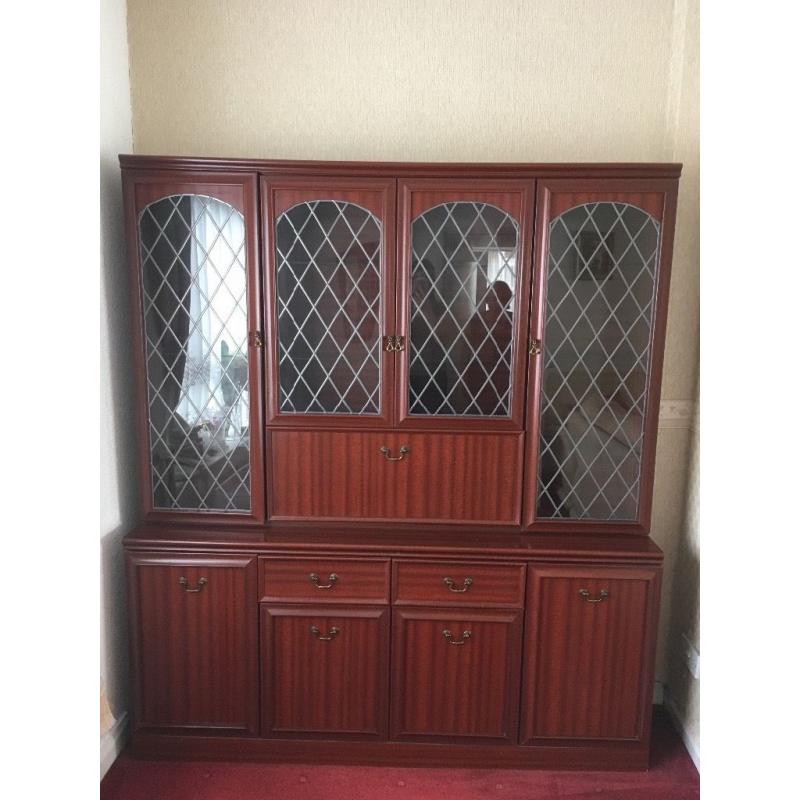 Large sideboard with glazed hutch