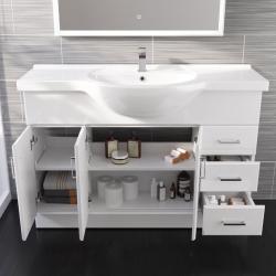 Bathroom High Gloss White Vanity Furniture Cabinet Unit Basin Sink Storage large