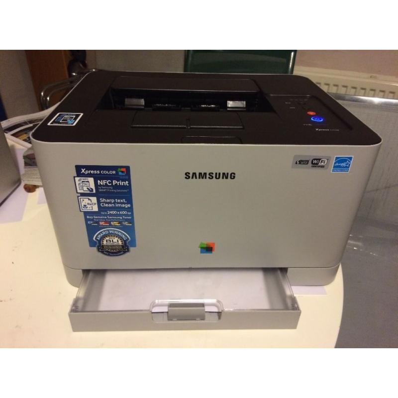 Samsung colour laser printer CLP365W full toners wifi iPad iPhone