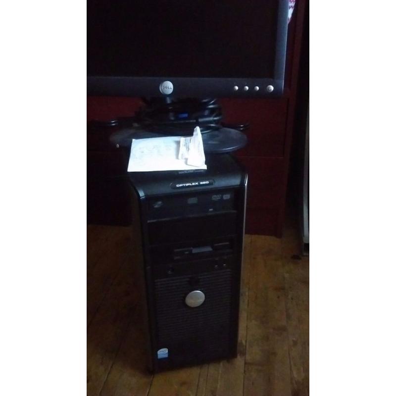 Dell optiplex 320 desktop with monitor