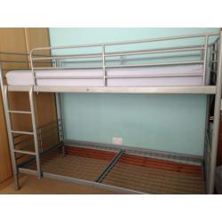 Solid , Silver bunk bed
