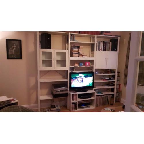 IKEA shelving and display wall unit