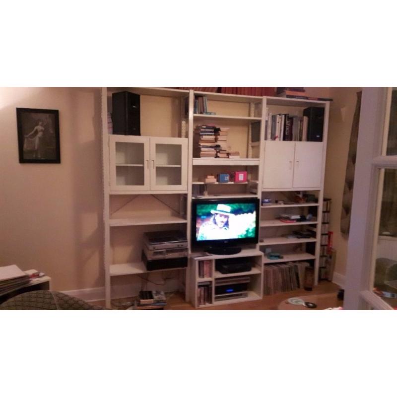 IKEA shelving and display wall unit