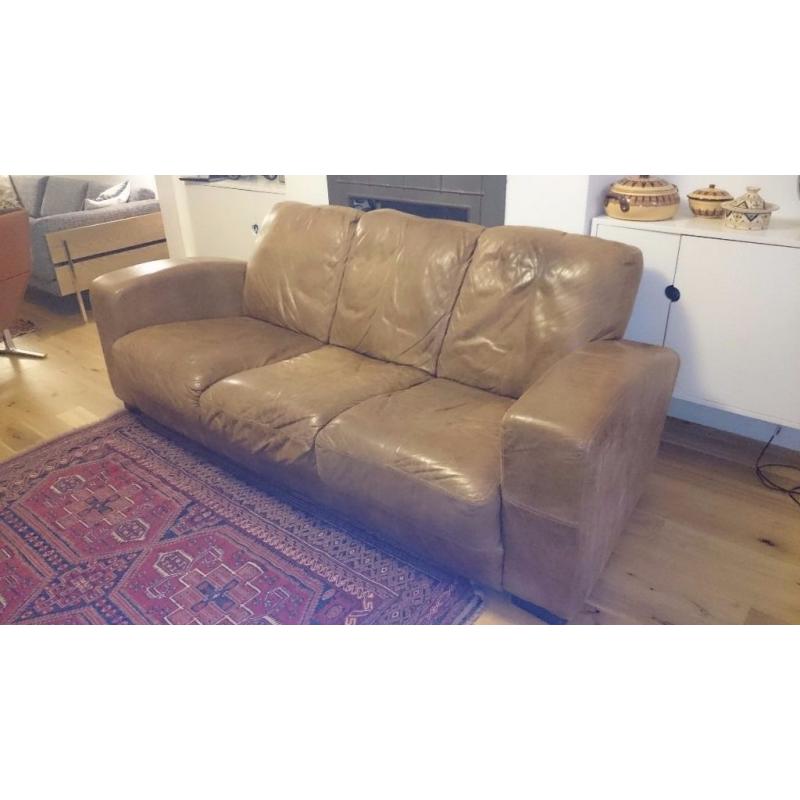 Leather sofa, 3 seater, free
