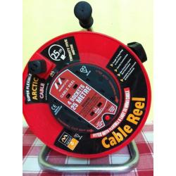 MASTERPLUG 4 SOCKET 25 METRE CABLE REEL ( NEW, BOXED )