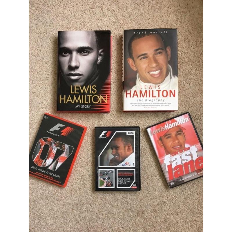 Lewis Hamilton books and dvd. Plus two f1 season reviews