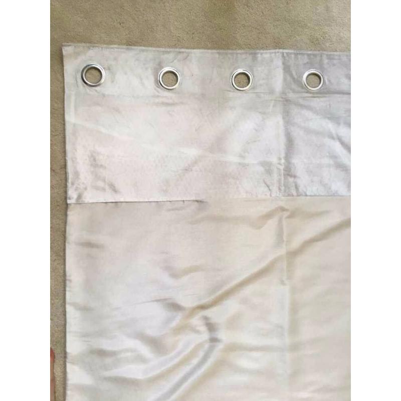Pair Of Next 'Ella Oyster Eyelet' Curtains 117 X 229cm (46 X 90)