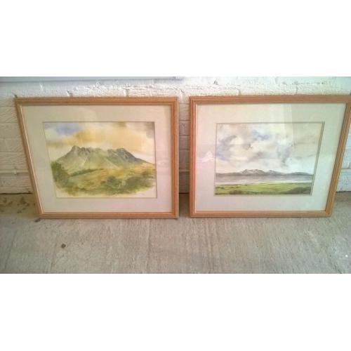 Arran and Stac Polly Watercolour Paintings