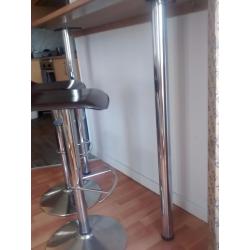 Adjustable chrome leg for worktops or kitchen bars (brand new, nearly half price!)