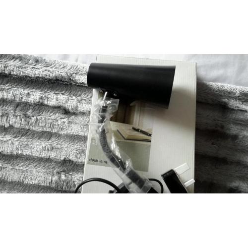 Desk light black metal new