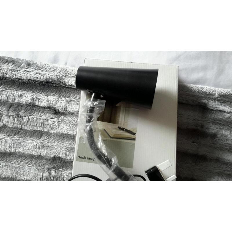 Desk light black metal new