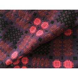 Immaculate Welsh tapestry blanket purple and black