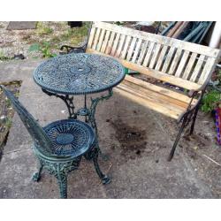 garden chairs and table