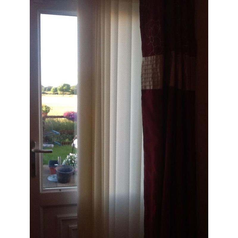 Cream vertical blinds for French doors