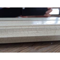 Large cream mantle mirror