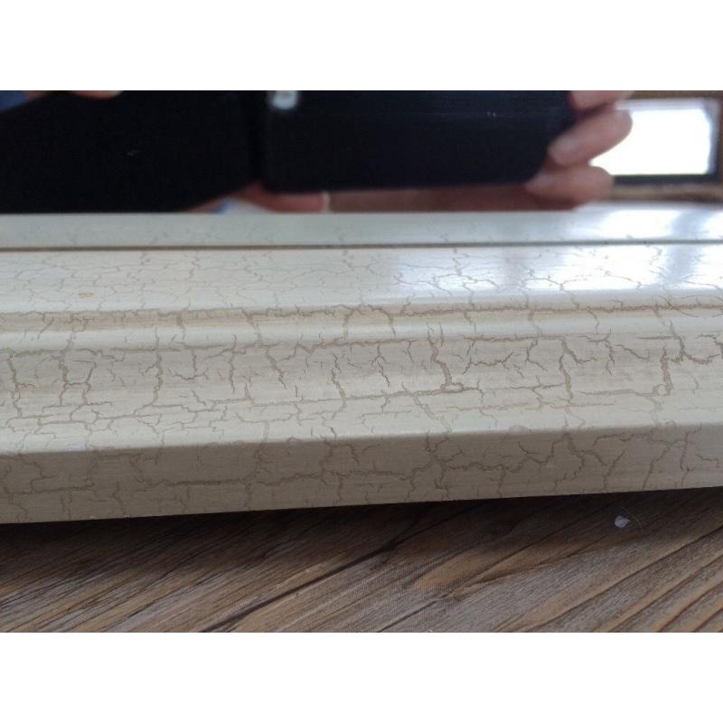 Large cream mantle mirror