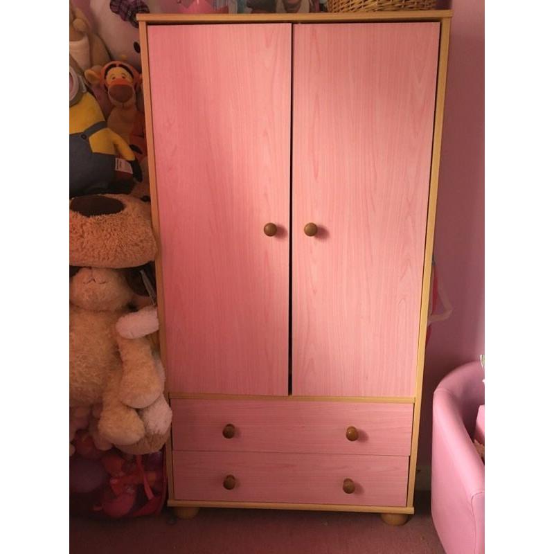Small pink wardrobe