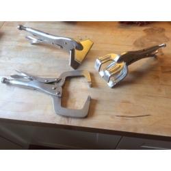 Welding clamps and gloves