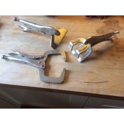 Welding clamps and gloves