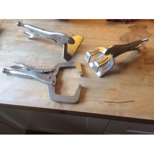 Welding clamps and gloves