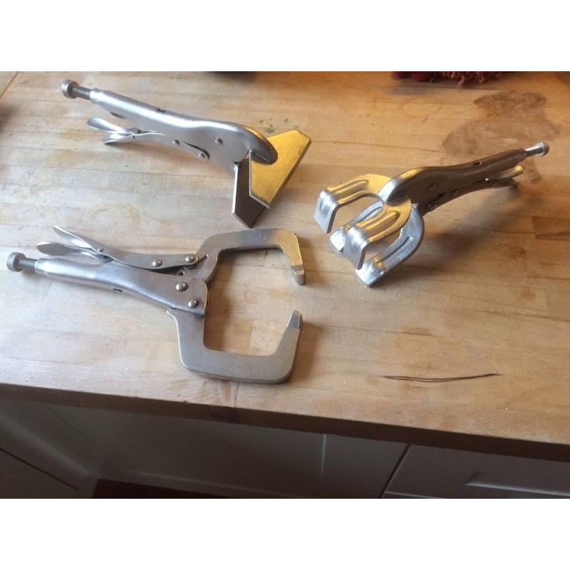 Welding clamps and gloves